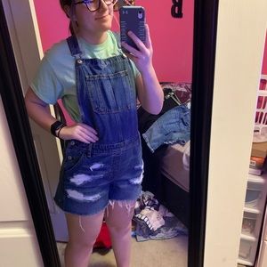 American eagle overall shorts
